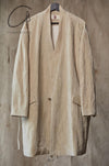 AVIVA JIFEI XUE Beige velvet mid-length kimono jacket FW23-KJM-BE